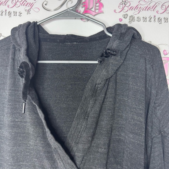 Diadora sweater kangaroo pounce v neck oversized grey black comfy pull over - Picture 3 of 9